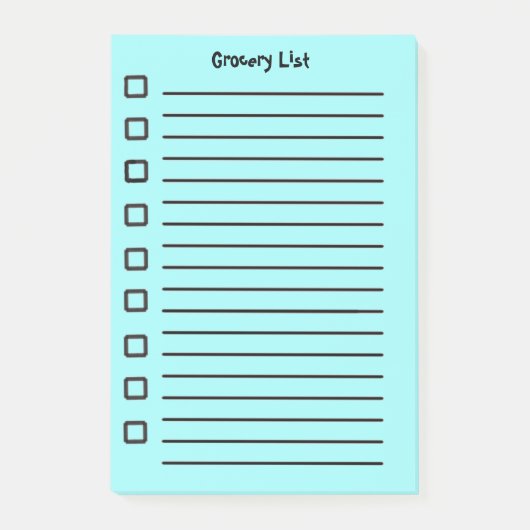 Kruidenier lijst Lichtblauw Sticky Notes 2e editie (Voorkant)