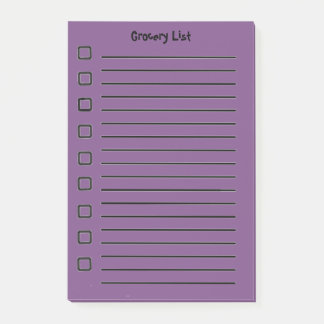 Kruidenier Lijst Paarse Sticky Notes 2e editie