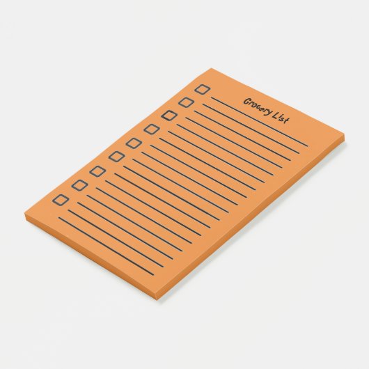 Kruidenier Lijst Sinaasappel Sticky Notes 2e editi (Schuin)