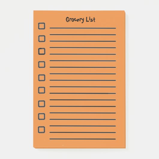 Kruidenier Lijst Sinaasappel Sticky Notes 2e editi (Voorkant)