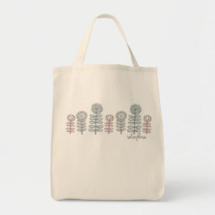 kruidenierslijn met retroflora tas met type