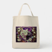 Kruidenierstas met Kattenillustratie Tote Bag (Achterkant)