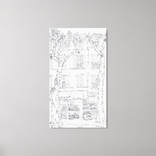 Kruidenierszaak Rue Brea, Parijs, Frankrijk Canvas Afdruk