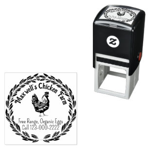 Kruidenkrans Klassieke Ei Karton Etikettering Zelfinktende Stempel