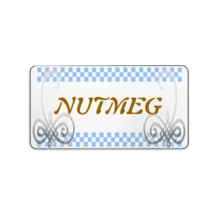 Kruidenlabel blauw etiket