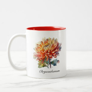 Kruidenleven: Chrysanthemum Tweekleurige Koffiemok