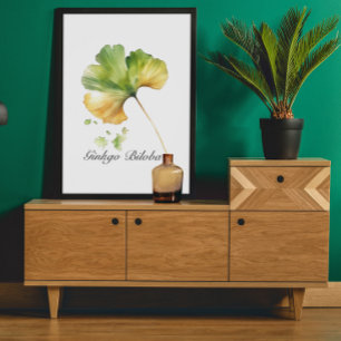 Kruidenleven: Ginkgo Biloba aanpasbaar Perfect Poster