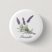 Kruidenleven: Lavendel, aanpasbaar Ronde Button 3,2 Cm (Voorkant)