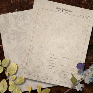 Kruidenpersexemplaarblad oud papier briefhoofd