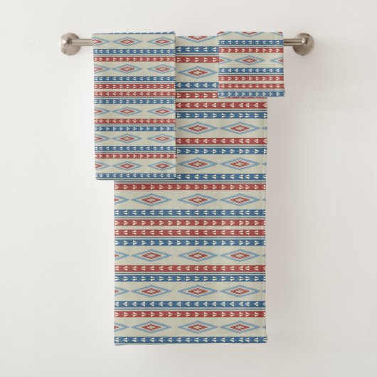  kruidenpijlen in rood en blauw bad handdoek (Insitu)