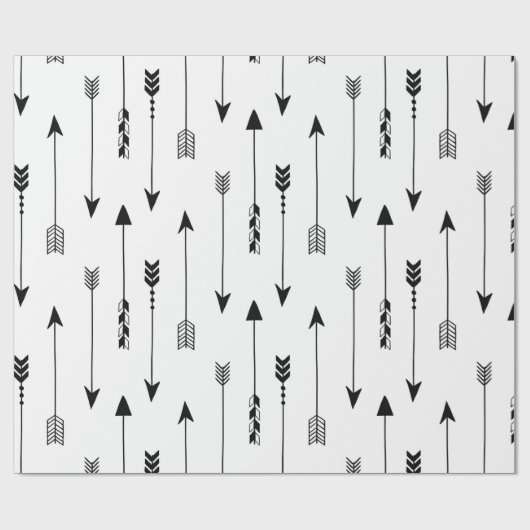 Kruidenpijlen op witte achtergrond. Naadloze besch Cadeaupapier (Vlak)