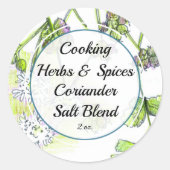Kruidenrecept Aangepast label Koriander Salt Blend (Voorkant)