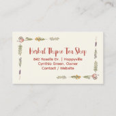 Kruidenthee theepotten botanisch visitekaartje (Voorkant)