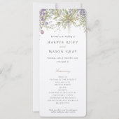 Kruidentuin bruiloft programma pastel kleuren (Voorkant)