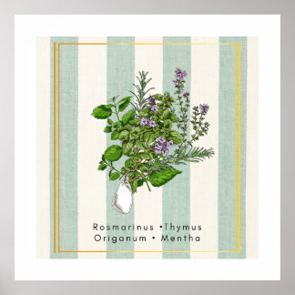 Kruidentuinmengsel met botanische uitstraling - Ke Poster