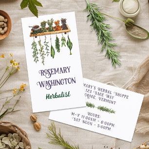 Kruidenwinkel Herb Shop Dubbelzijdig Visitekaartje