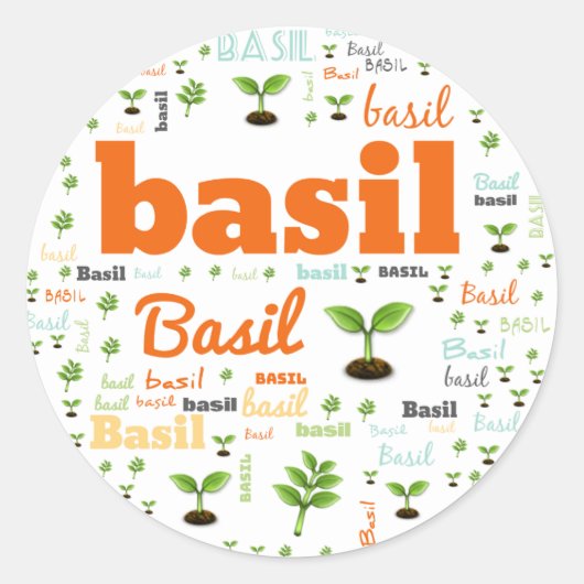 KRUIDENWOORD LABEL - BASIL (Voorkant)