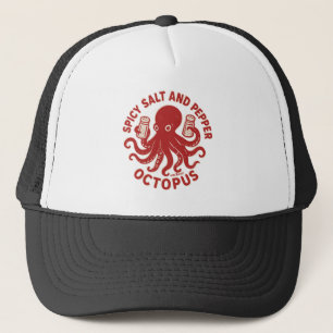 Kruidig zout en peper Octopus Fun Design Trucker Pet