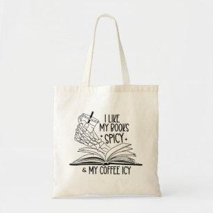 Kruidige boeken & ijzige koffie tote bag