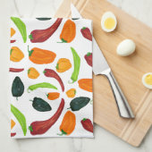 Kruidige chili peper zuidwestelijke keukenhanddoek (Quarter Fold)