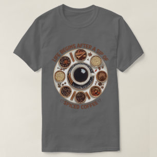 Kruidige Coffee Bliss – Gezellig & Schattige T-shi T-shirt