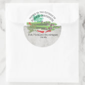 Kruidige hete ingemaakte asperges home conserven l ronde sticker (Tas)