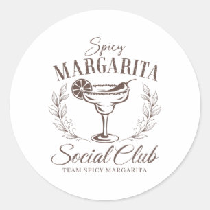 Kruidige Margarita Social Club Cinco de Mayo Tail Ronde Sticker