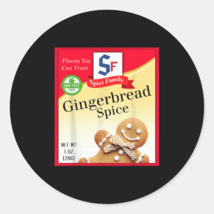 Kruidige peperkoek groepskostuum Familie Matching Ronde Sticker