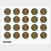 Kruidige rode peper Spread Groen en Rood Ronde Sticker (Vel)