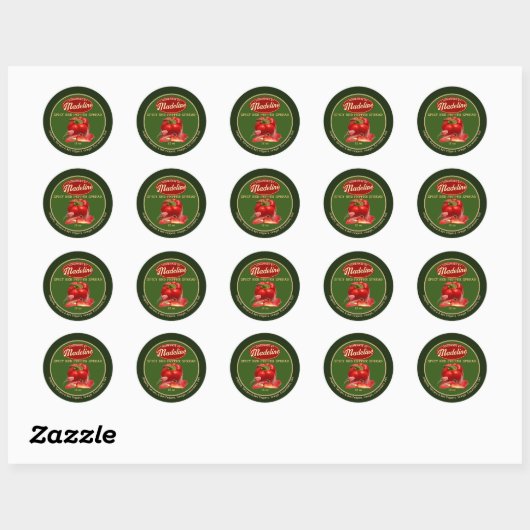 Kruidige rode peper Spread Groen en Rood Ronde Sticker (Vel)