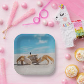 Kruik en strand papieren bordje (Feest)