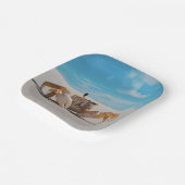 Kruik en strand papieren bordje (Gebogen)