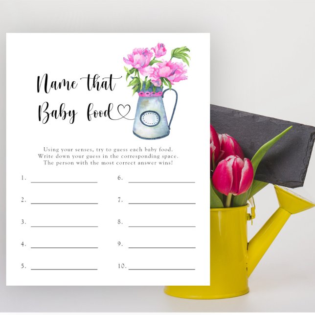 Kruik van bloemen - Noem dat baby food spel (Creator heeft geüpload)