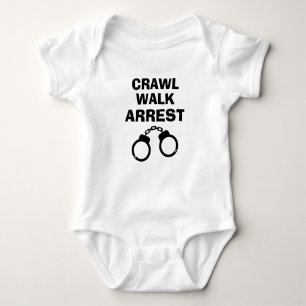 Kruip Loop Arresteer grappige politie agent baby b Romper
