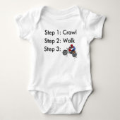 Kruip Loop Modderfiets Motocross Baby Body Romper (Voorkant)