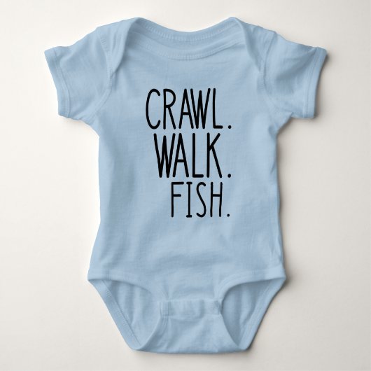 Kruip Loop Vis, Visser Baby Romper (Voorkant)