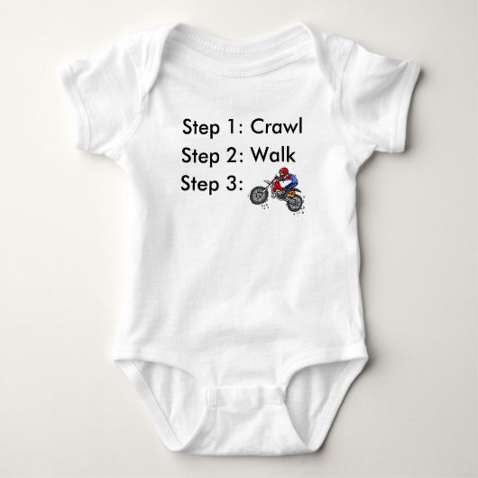 Kruip Wandel Dirt Bike Motocross Baby Body Romper (Voorkant)