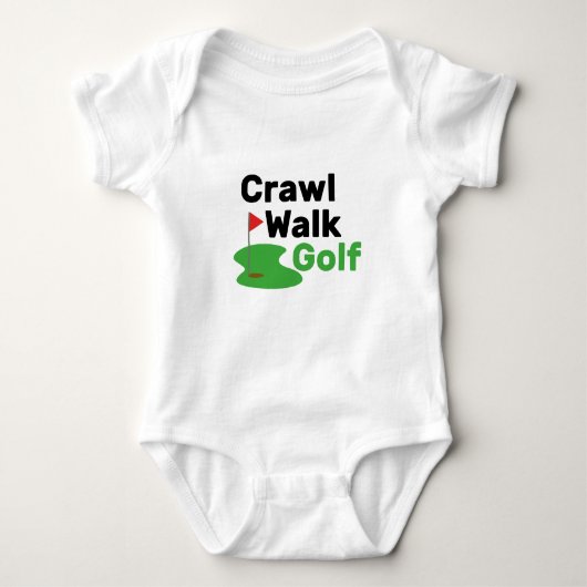 kruip wandelen golf Golfer baby, Golfer vader cad Romper (Voorkant)