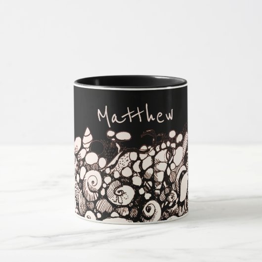 kruipalen en kiezelbogen mok van botchina (Midden)