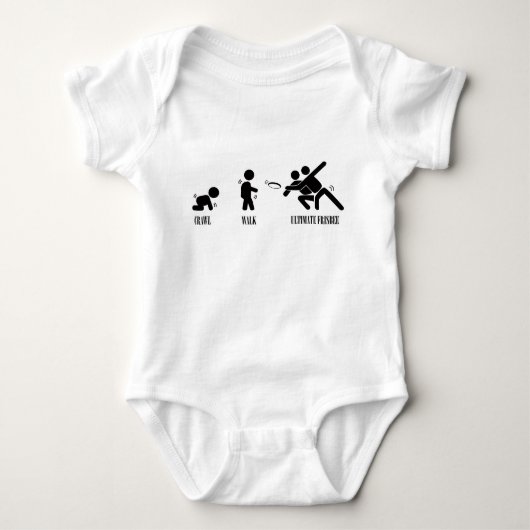 kruipen. Loop. Ultimate Frisbee Romper (Voorkant)
