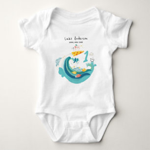 Kruipend, lopen, Surf golfritme/muis Zodiac Romper
