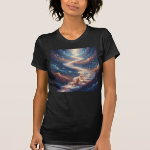 Kruipende baby klimt trappen naar universele liefd t-shirt