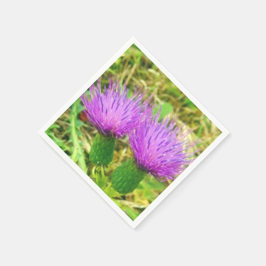 Kruipende of Field Thistle Papieren servetten (Hoek)