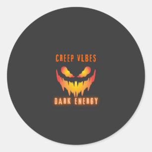 Kruipende Vibes Donkere Energie _ Trendy Horror St Ronde Sticker