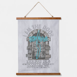 Kruis bewaken van een deur-T-Shirt Hangend Wandkleed