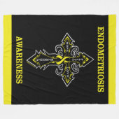 Kruis/Bewustheid...Endometriosis Fleece Blanket (Voorkant (Horizontaal))