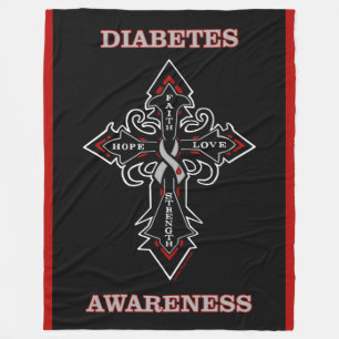 Kruis/bewustzijn.. Diabetes Fleece Deken