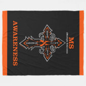 Kruis/bewustzijn...MS Fleece Deken (Voorkant (Horizontaal))