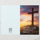 Kruis bij Dusk Scripture Church Bulletin Sjabloon (Voorkant)