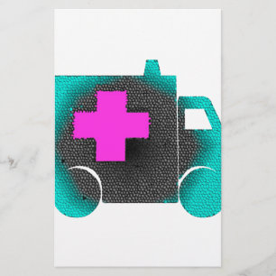 kruis blauwe ambulance verpleegster emt dokter med